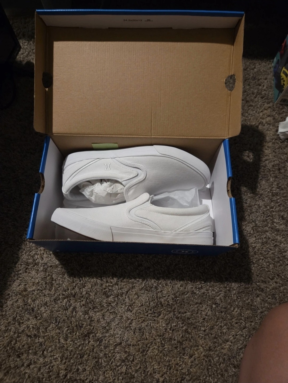 White Slip-On Hurley Canvas Sneakers - Picture 5 of 6